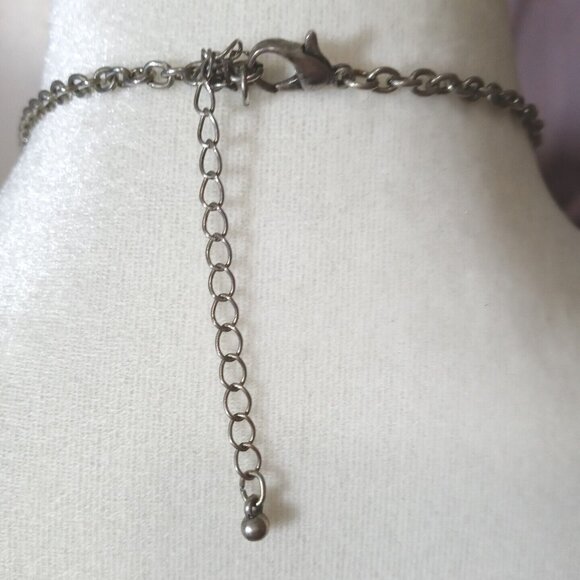 Coastal Boho Chic Dangle Necklace Silver Tone Medallions Beachy Vibe Bold Resort - Picture 4 of 8